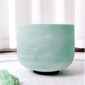 Fluorite Gemstone Singing Bowl 8 Inch - Natural Color with Unique Shape and Texture