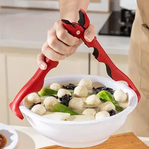 3-In-1 Heat Resistant Pot Clip, Non-Slip Design, Multi-Purpose Kitchen Tool, Easy Grip High Temperature Utensils, Home Cooking Essential, Kitchen Cooking Accessories