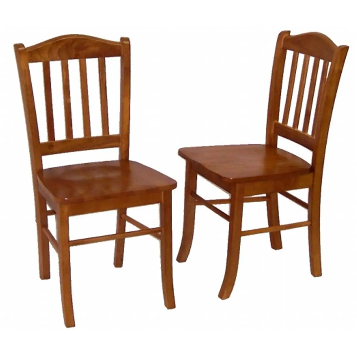 212 MAIN Boraam Shaker Slat Back Chair - Set of 2, Oak Finish Sturdy Wooden Dining Room Chair