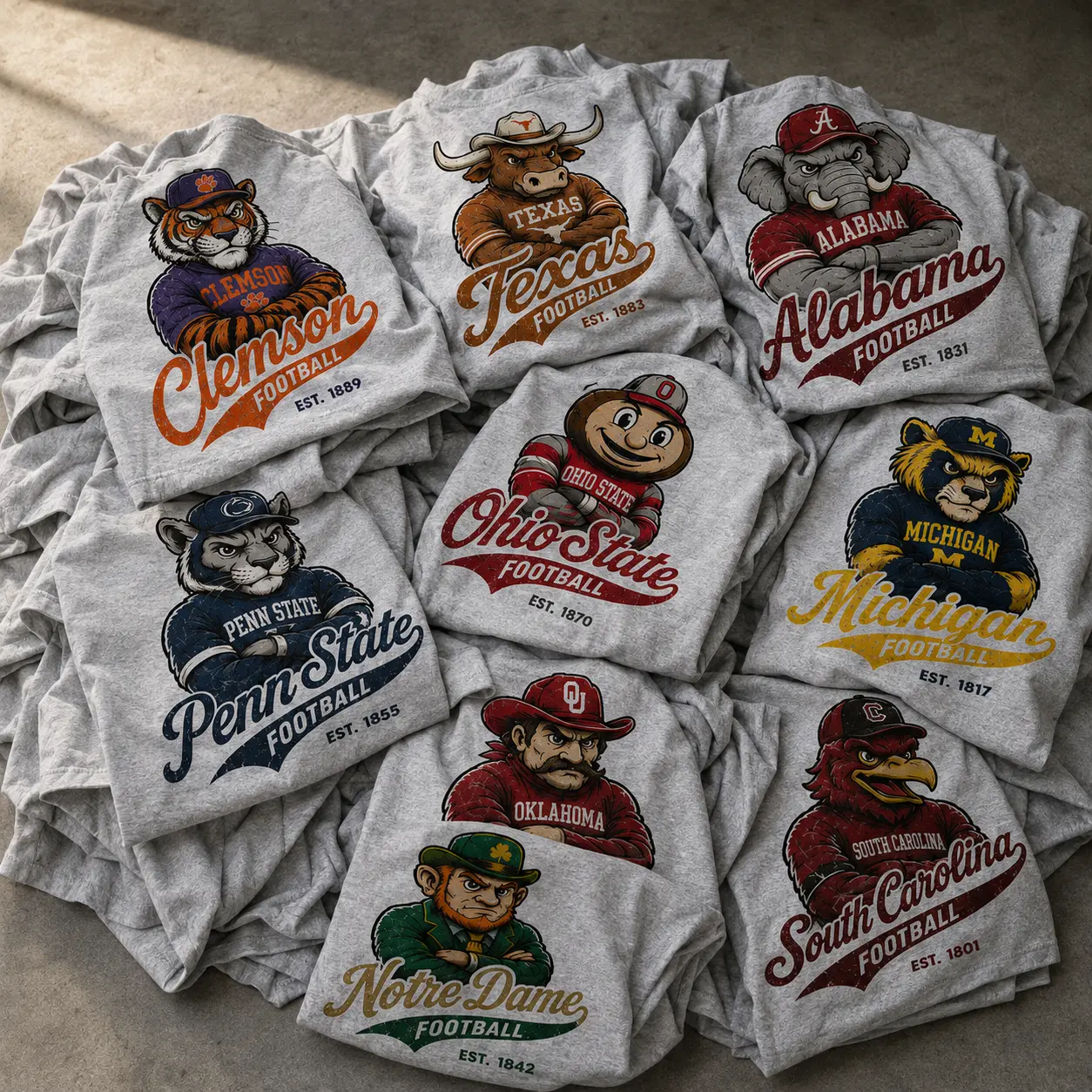 Vintage College Mascot T-Shirt, Retro University Football Tee, Distressed Campus Spirit Shirt, Alumni Fan Gift, Unisex Graphic Apparel