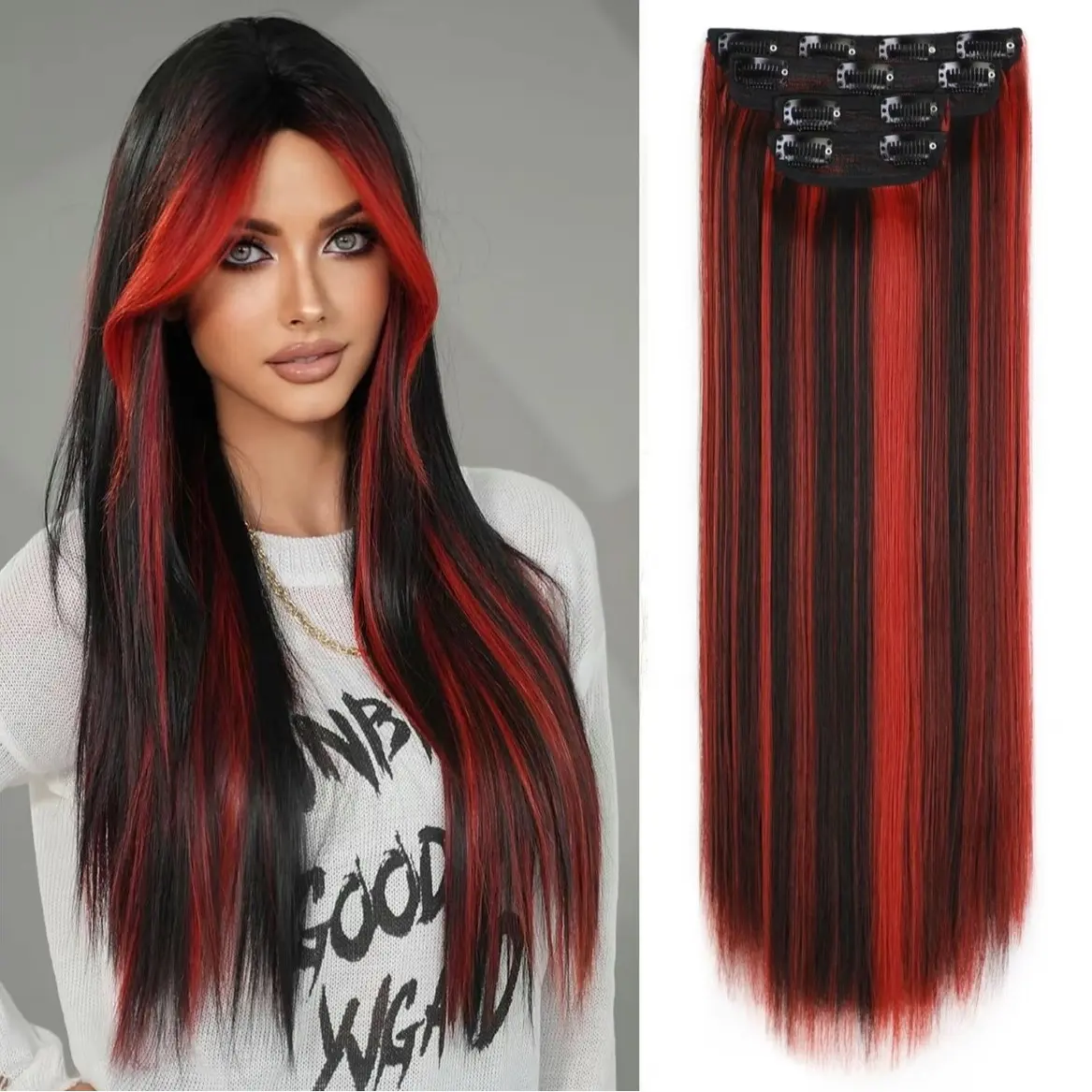 Black mixed Red（20inch）