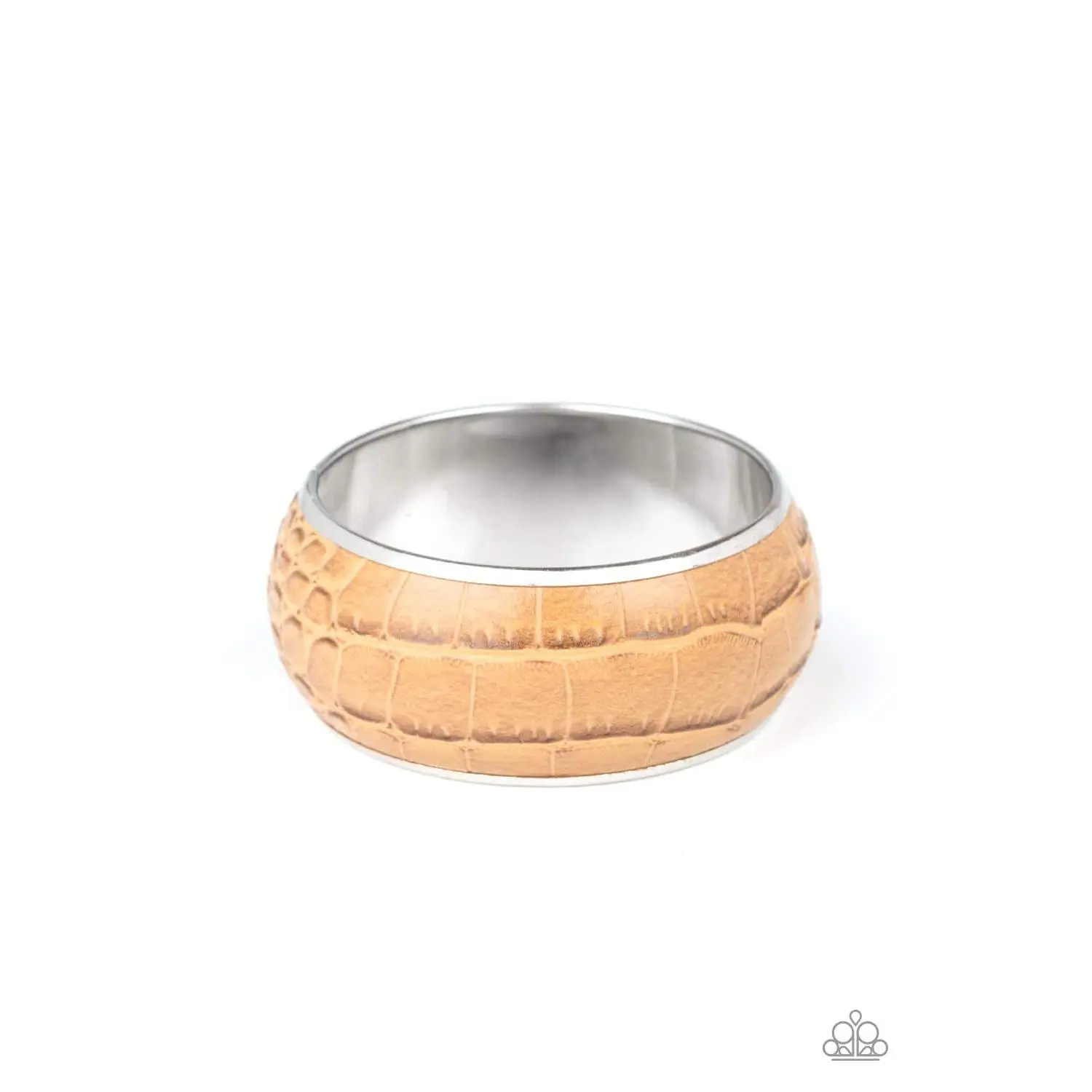 Urban Jungle - Brown Crocodile Print Bracelet - Paparazzi Accessories