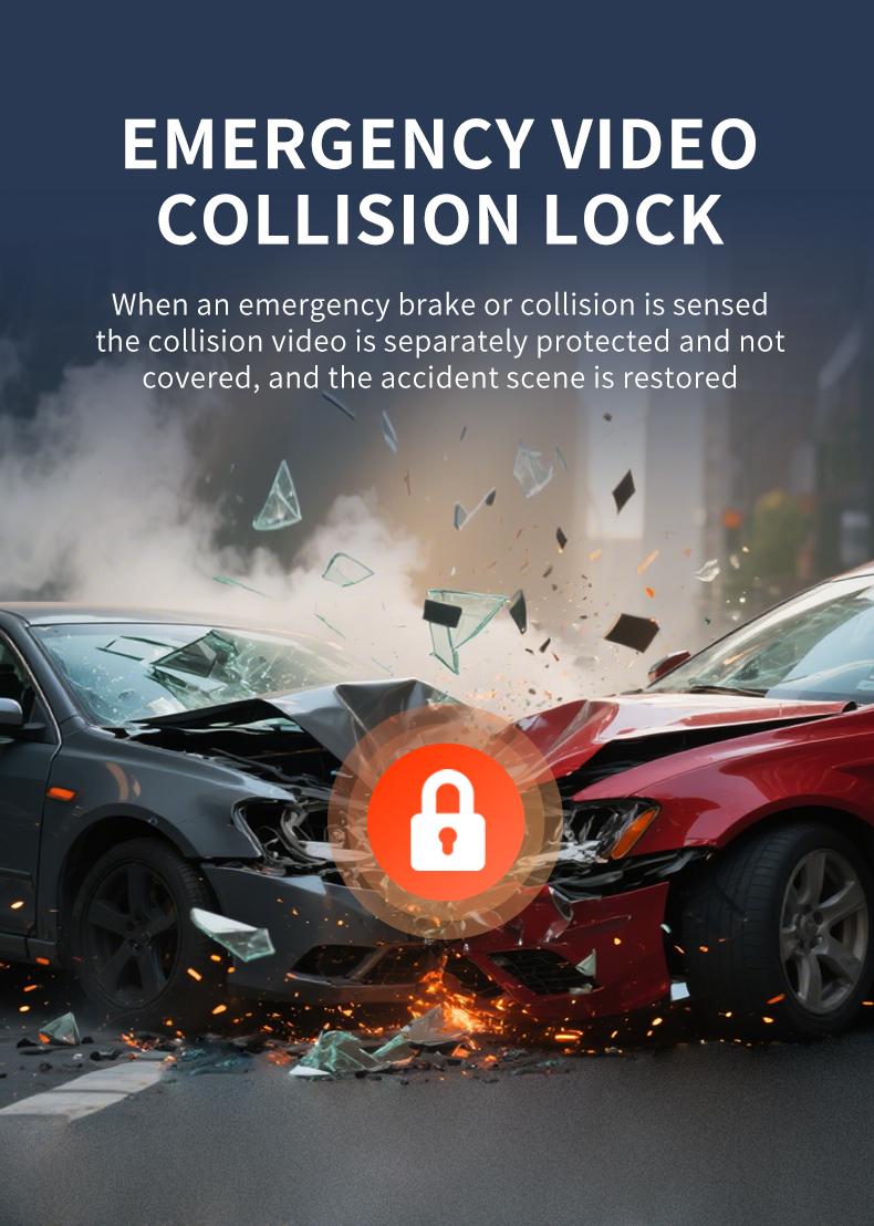 VAVUPO Night Vision 4-Channel Dash Cams for Car 1080P CAR DVR with Rotatable Lens 3-Inch IPS Screen & Emergency Lockout Wide-Angle Recording