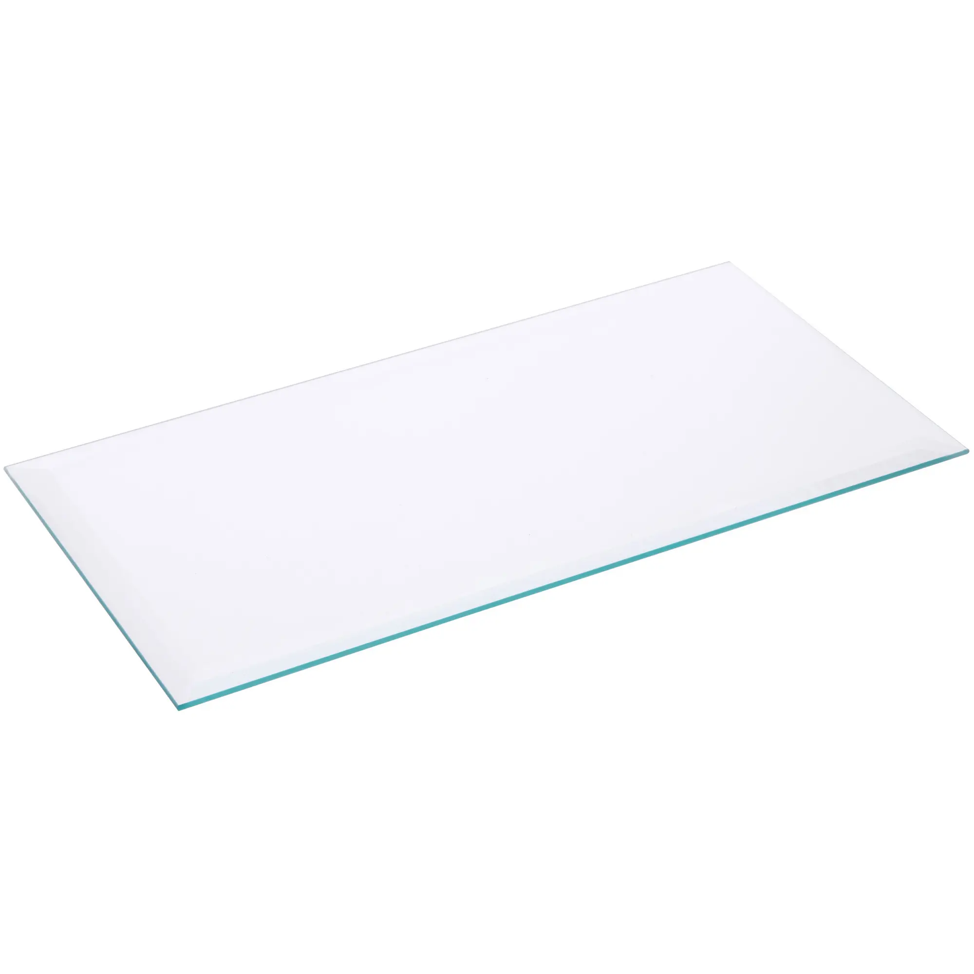 Plymor 6" x 12" Rectangle, 5mm Thick Beveled Clear Glass