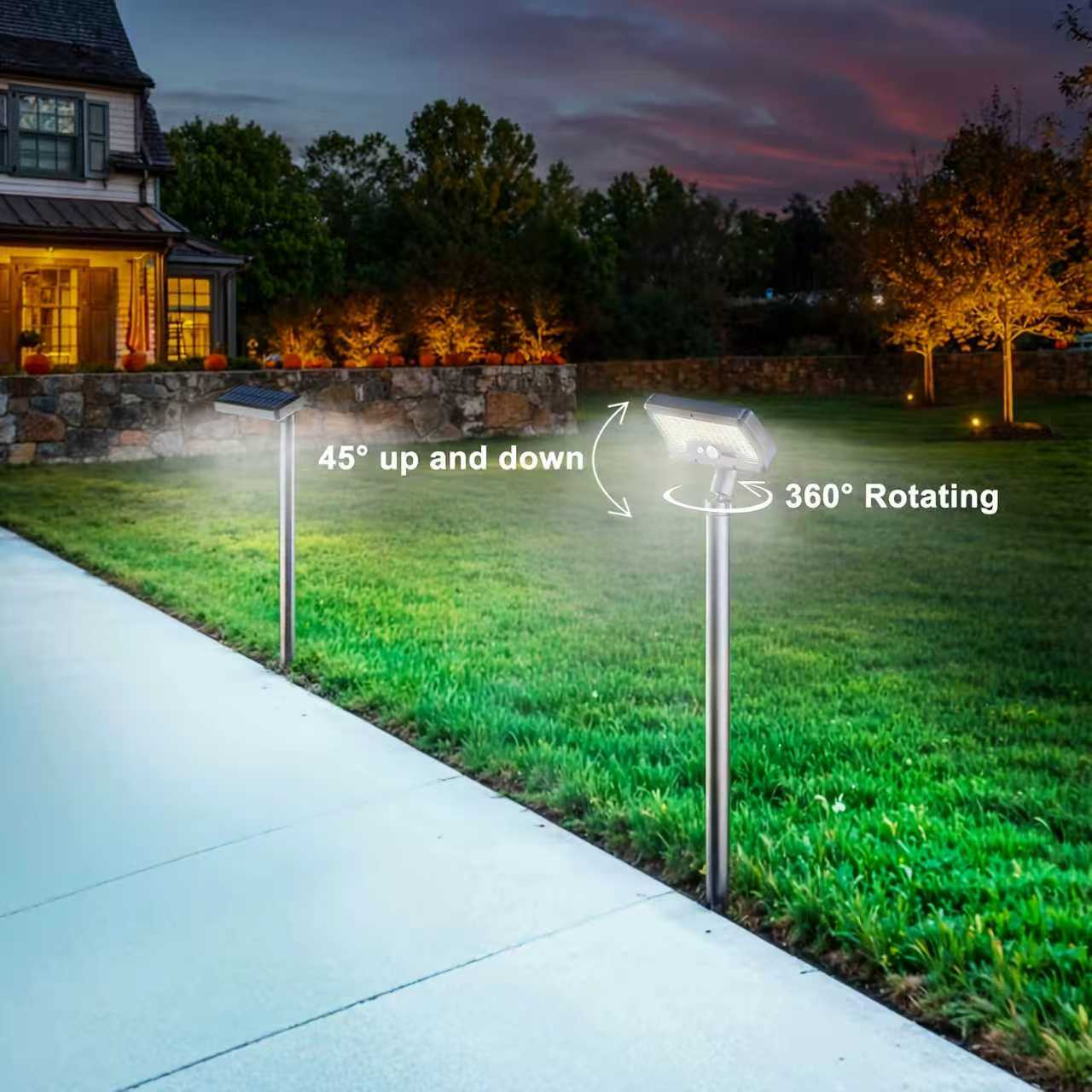 Outdoor Solar Lawn Lights, Illuminate Trees, Suitable for Villas and Gardens, No Remote Control Needed, Long Lifespan LED Bulbs