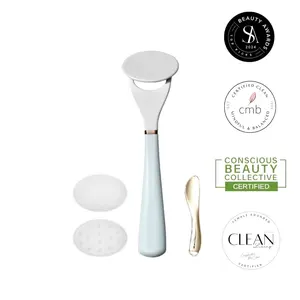 LUNAESCENT Touch-Free Skincare Applicator/Massager with Platinum Grade Silicone Pads for Clean & Hygienic Daily Application, Eco-Friendly, Multipurpose Beauty/Facial Tool, Cruelty-Free