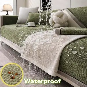 1PC Thick Sofa Cover, Textured Couch Cover, Non-Slip Washable Sofa Mat, Soft Breathable Seat Pad for Pet-Friendly Furniture Protection, Anti-Scratch Sofa Pad for Armchair, Loveseat, 2/3/4 Seater & Sectional Sofa, Modern  Home Decor, Waterproof Couch Cover