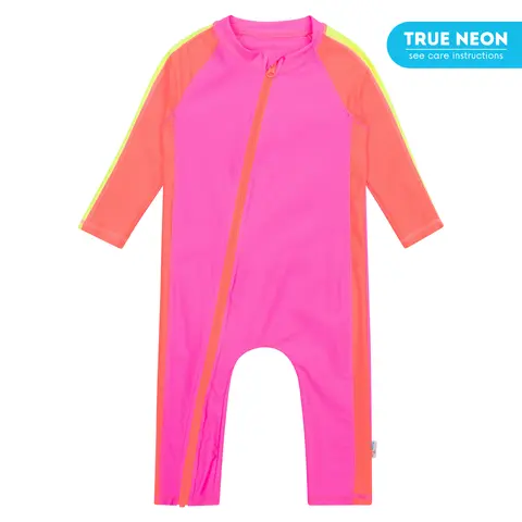 SwimZip Sunsuit - Girls UPF 50+ Long Sleeve Romper Sunsuit