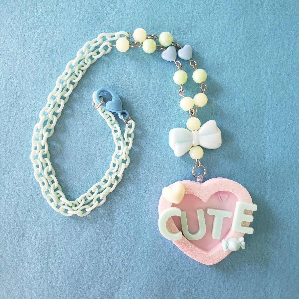 CUTE Pastel Resin Pendant Necklace Kawaii Jfashion Fairy Kei
