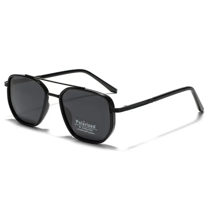 Retro Polygon Aviator Sunglasses for Men Women UV400 Polarized Trendy Square Sun Glasses Stylish Pilot