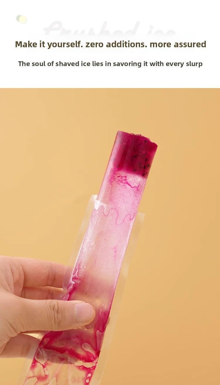 100 PCS Food-grade disposable popsicle bags, fruit jelly bags, ice cream, popsicle sticks, long strips, homemade ice pop bags