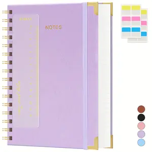 A5 Spiral Notebook Journal, 300 Pages College Ruled Notebook For Women/ Men Work Writing Note Taking, With Ruler, 100GSM Lined Paper, Inner Pocket, For Office School, 5.7" X 8.4"