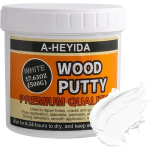 White Wood Filler - Wood Filler Repair Kit, 17.63 Ounce Wood Filler Paintable, Stainable, Sandable, Quick Drying, Wood for Restore Wood Cracks and Holes on Wooden Furniture