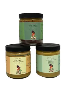 Bundle All 3 PISTACHIO BUTTER Flavours - PISTACHIO BUTTER: HONEY ROSE PISTACHIO, DARK CHOCOLATE SEASALT PISTACHIO, CARDAMOM VANILLA PISTACHIO