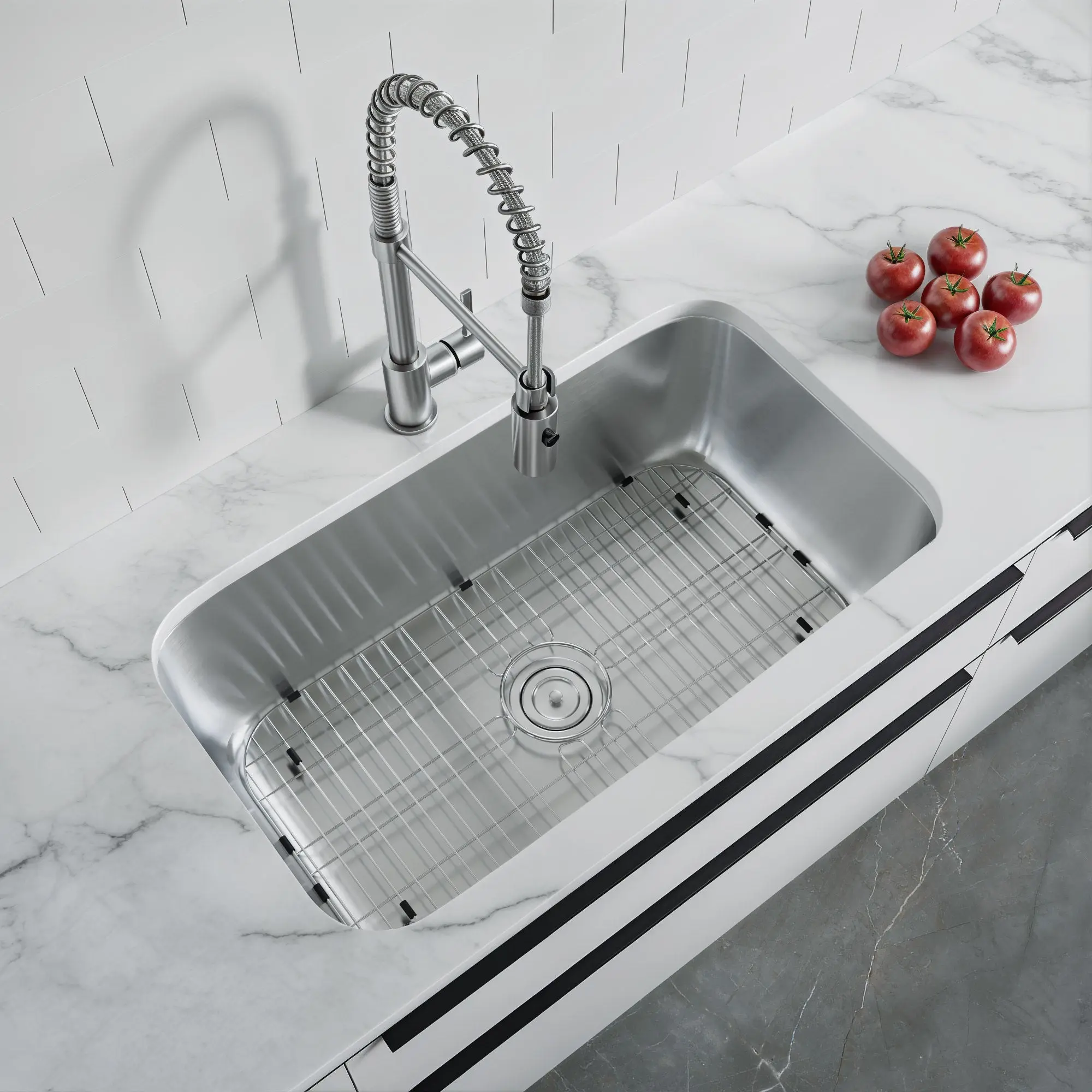 Dowell 32-1/2" Kitchen Undermount Sink - 10" Deep Bowl, Stainless Steel 18 Gauge - 6001 Series