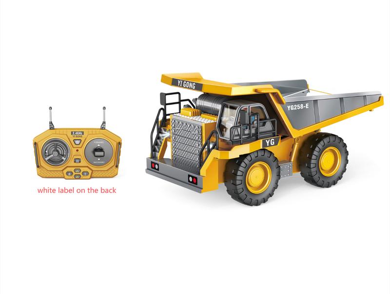 【Valentine's Sale ON!】Akeleo Remote Control Engineering Vehicle 2.4G High-Tech 11 Channels, Remote Control Excavator, Dump Truck, Aluminium Alloy ABS Engineering Vehicle Electronic Toy,Realistic Lights and Sounds,Gifts