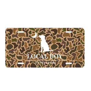 Local Boy Outfitters Custom Aluminum License Plate for Men and Women - 12" x 6", Durable, Lightweight, Customizable with Personalized Text