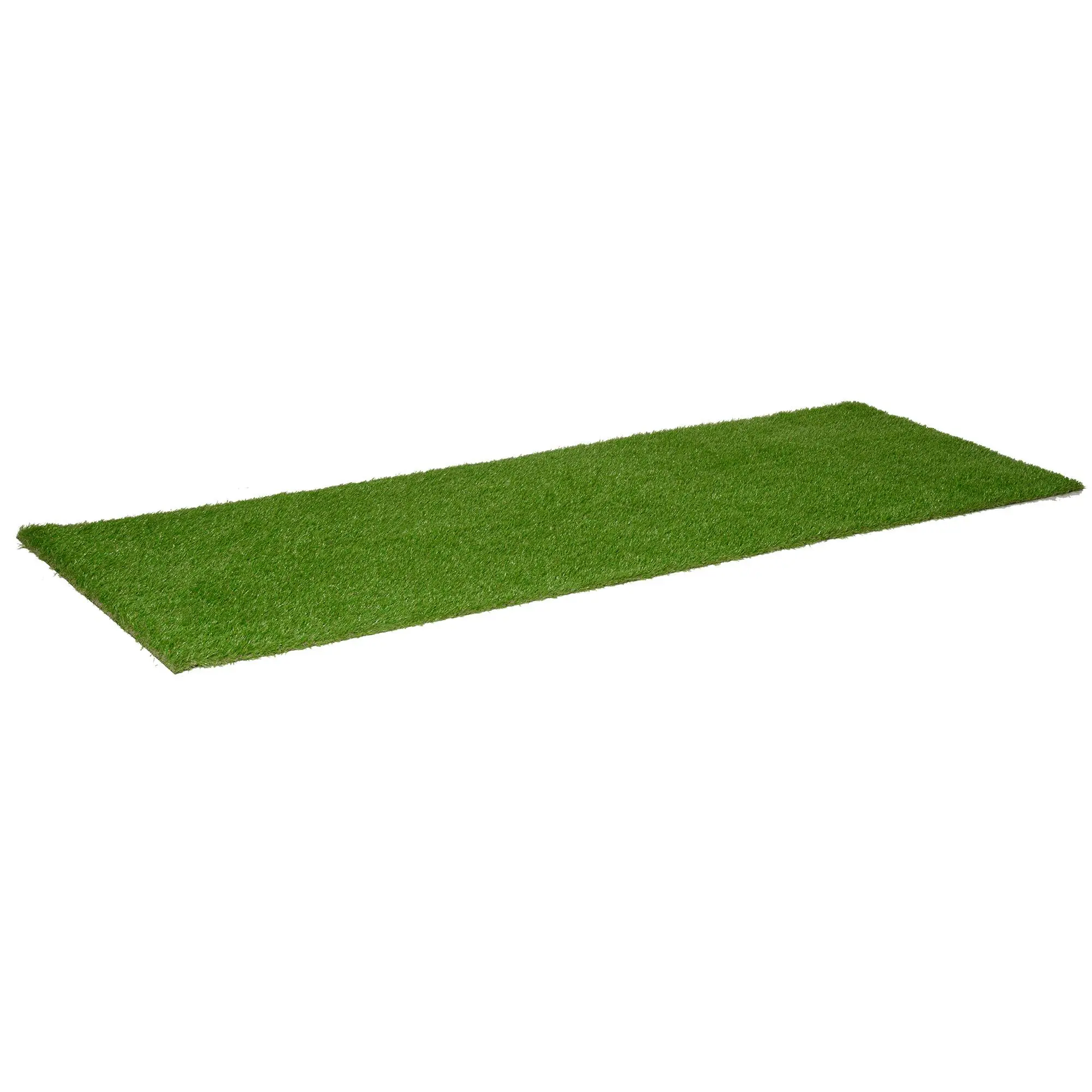 Weather resistant artificial grass with fast drainage holes all season green for residential outdoor landscape layout