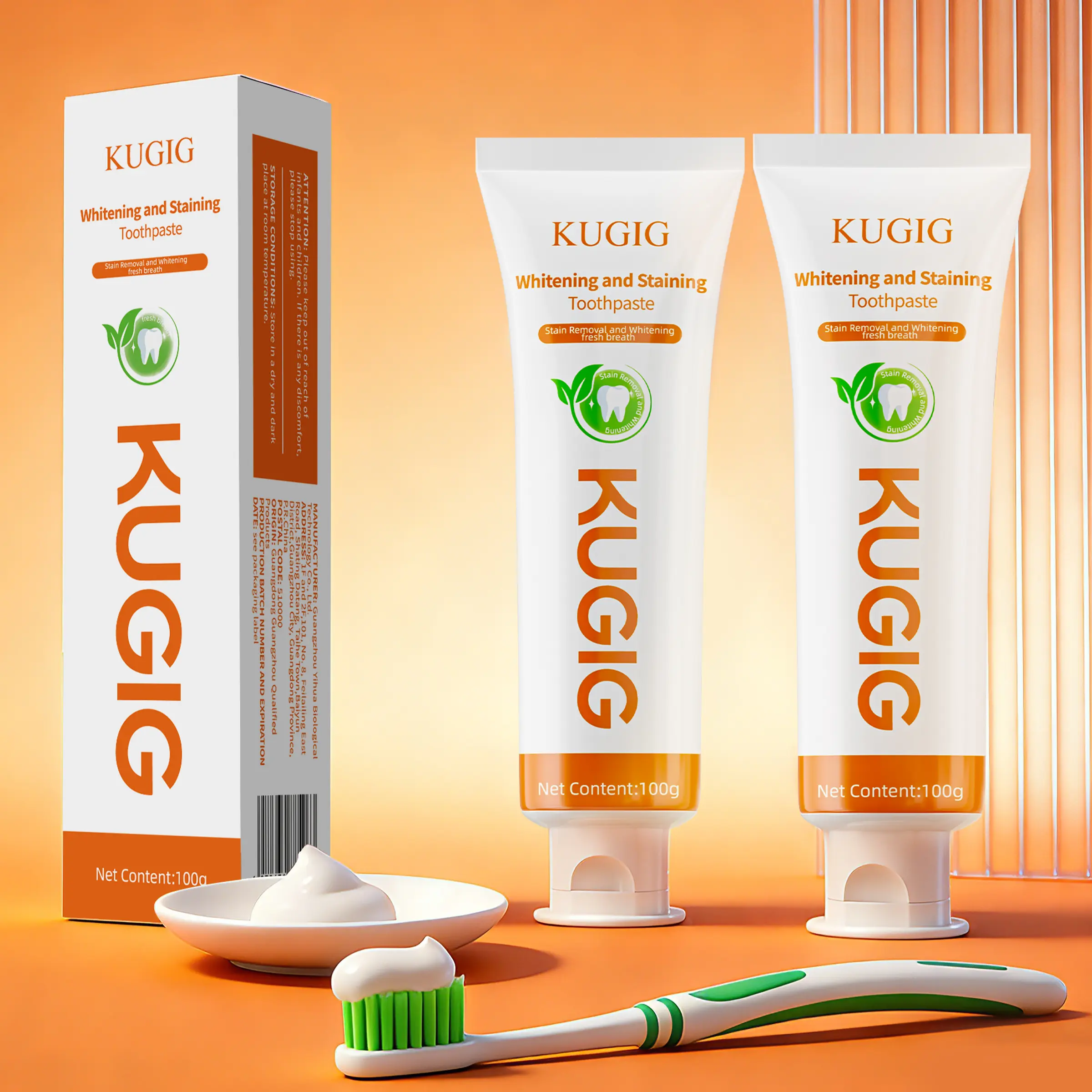 KUGIG Toothpaste Gentle Whitening Toothpaste for Sensitive Teeth ...