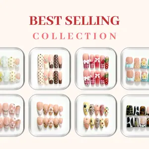 CuraTique | Best Seller Collections 10PCS Handmade Press On Nails REUSABLE 3D Gel spring/summer 2026/ Prom