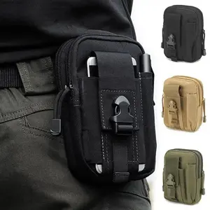 1Pcs Men's Tactical Waist Chest Pack, Multi‑Functional Oxford Cloth Phone Bag, Wear‑Resistant Waterproof Crossbody Pouch with Adjustable Molle System, Multi‑Color Available, Ideal Accessory for Outdoor Hiking, Mountaineering, Camping and Daily Travel
