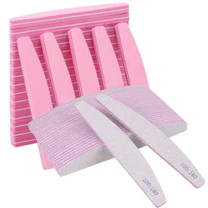 30 Pieces 100/180 Grit Nail Files and Buffers Sets, Double Sided Emery Boards Washable Buffing Blocks for Natural Nails and Acrylic Nails， Reusable Sanding and Polishing Blocks, Sponge files, Double-sided Sand Boards