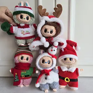 labuu doll clothes 17cm clothes doll clothes Santa Claus series suit labubu peripherals