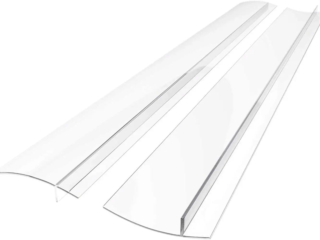 (2 Pack) Silicone Stove Gap Covers , Heat Resistant Oven Gap Filler Seals Gaps Between Stovetop and Counter, Easy to Clean Stove Gap Guard (21 Inches, Clear)