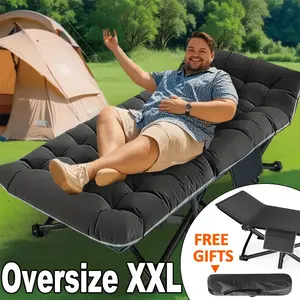 75 in Extra Wide Folding Camping Cot with 900lb Capacity, Includes Easy Storage & Carry Bag, Ideal for Home, Office, Beach, Travel, Garden, Dorms, RVs, Cabins