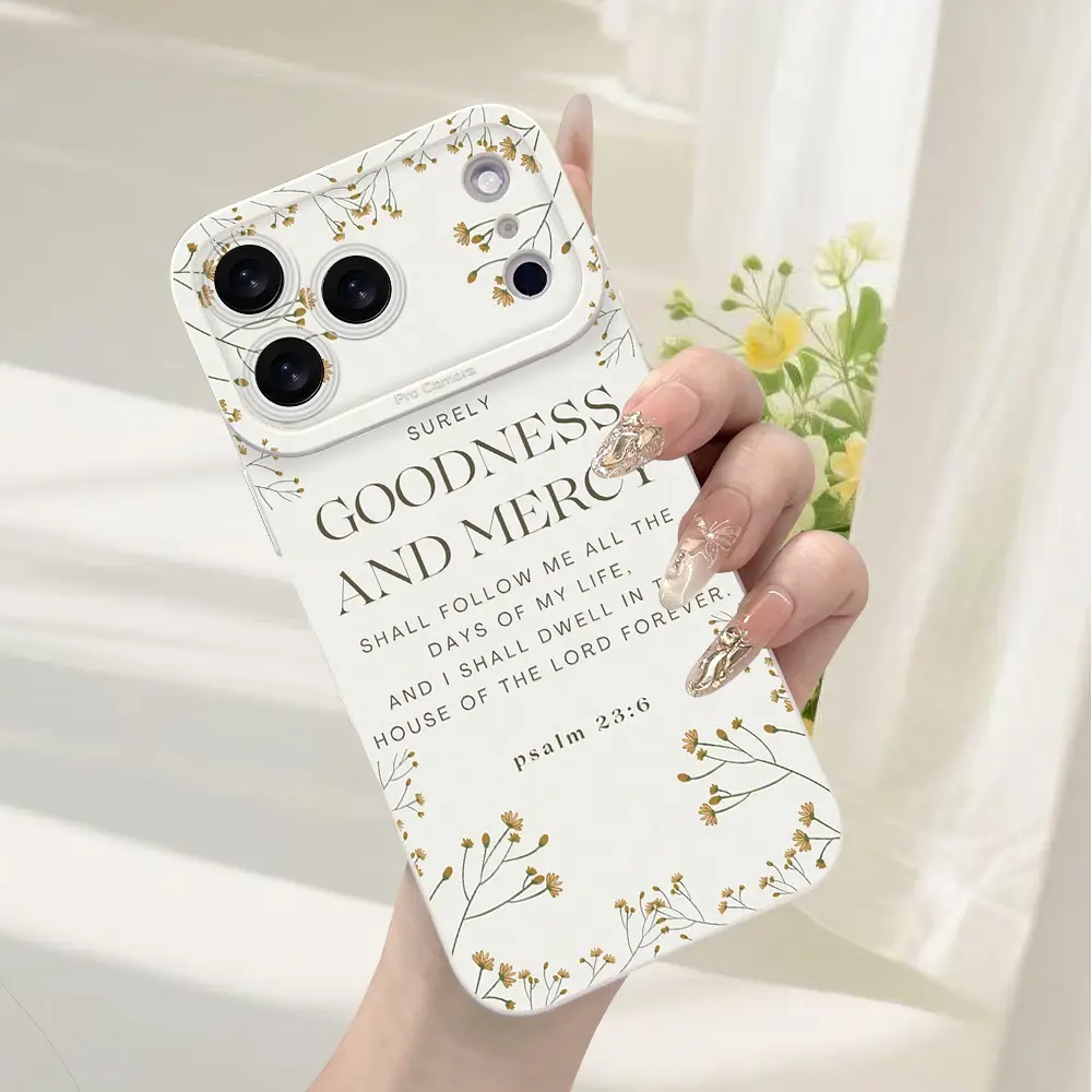 Bible Verse < Psalm >   23:6 Printed Angel Eye Phone Case for IPHONE 17 16 15 14 13 12 14 Plus Pro Max - Creative and fashionable design, suitable for both men and women, Valentine's Day, New Year gift, holiday gift for friends, family