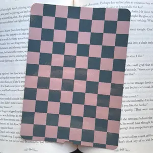 Brown & Black Checkered Kindle Insert – Multiple Sizes, Glossy or Glitter Finish