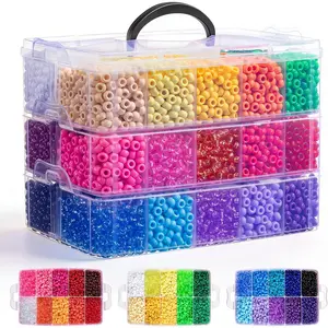 10000Pcs Pony Beads Bulk, 30 Colors Rainbow Kandi Beads for Hair Braiding Bracelet Making Kandi Jewelry Key Chains DIY Crafts Christmas Gifts (5.73lb, Stack Box)