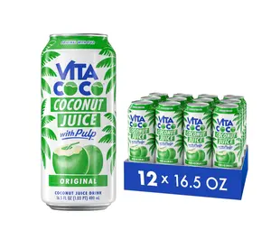 Vita Coco Coconut Juice, Original with Pulp | Big, Bold Coconut Taste | Natural Electrolytes | Sweet, Refreshing Hydration | 16.9 oz can (Pack of 12)