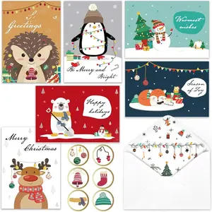 30 Christmas Cards - Holiday Cards with Envelopes, 6 Assorted Designs Bulk, Perfect to Send Warm Wishes to Friends and Family, 4" x 6"