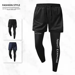 Men's Athletic Pants Long Length Trendy Sporty Style with Breathable Mesh Shorts Not Stuffly Slim Fit Letter Print Conforms Legs Adjustable Drawstring Waistband Flexible Fit Suitable for Gym Workouts Running Training