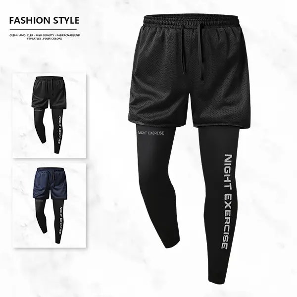 Men's Athletic Pants Long Length Trendy Sporty Style with Breathable Mesh Shorts Not Stuffly Slim Fit Letter Print Conforms Legs Adjustable Drawstring Waistband Flexible Fit Suitable for Gym Workouts Running Training