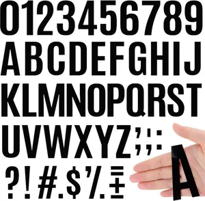 910 count 42 Sheets Letter Stickers Large Mailbox Numbers and Letters Self Adhesive Vinyl  Custom Alphabet Number Stickers for Mailbox Address, DIY Crafts, Door, Windows Decor (3 Inch,Black)