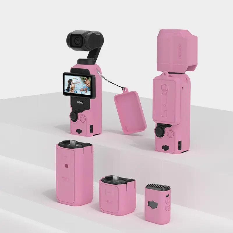 6 Colors Dji Osmo Pocket3 Silicone Protective Case Lens Cover, Full Protection Camera Accessory, Essential for Action Camera Enthusiasts, Photography Camera Accessories, Sports Action Camera, Vlog Accessories