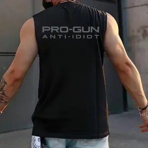 Pro-Gun Anti-Idiot Muscle Tank – 2A Supporter Sleeveless Shirt, Tactical Patriotic Gift for Men Hoodie - Sweatshirt