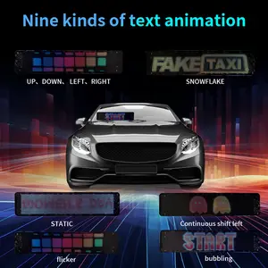 Scrolling LED Sign Programmable Sign USB 5V LED Digital Sign Bluetooth DIY Animations Text Graffiti for Store Car Window