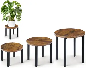 3-Pack Plant Stands Indoor, Plant Flower Display Shelf, Heavy Duty Flower Pot Stands for Multiple Plant Fits Living Rooms, Balconies, Offices(Fits 5" -12" Pots)