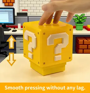 The popular game-themed glowing figurine that emits realistic sound effects, with cute and interesting cube-shaped glowing decorations, suitable for bedside and tabletop decoration. It is an excellent birthday and holiday gift for family and friends.