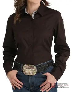 CAMISA PARA MUJERES CINCH BROWN MSW9165056