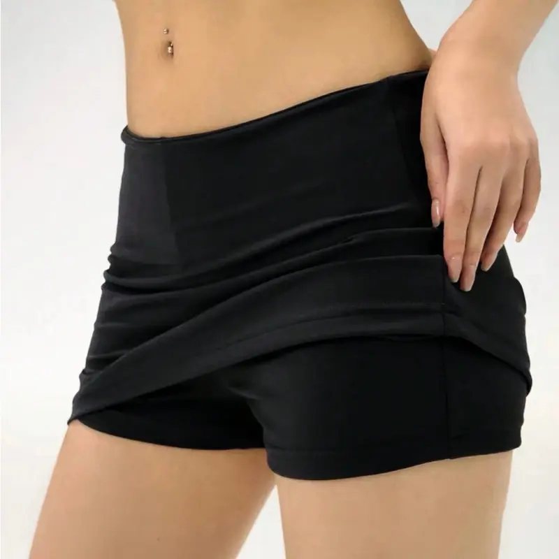 【Biack Friday】Women's Summer Solid Color Slim Fit Mini Skirt, Sexy Short Regular Style Natural Plain Dress, Casual Daily Wear