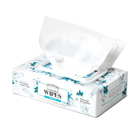 [Poo~Pourri] Flushable Wipes - IWSFG-Certified, Septic & Sewer Safe Wet Wipes