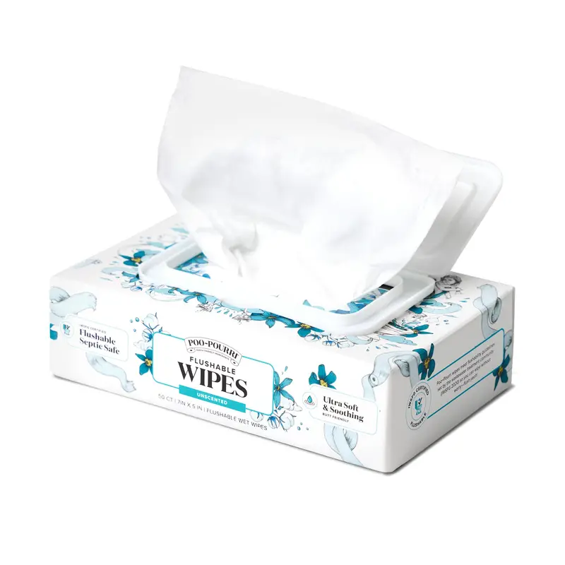 [Poo~Pourri] Flushable Wipes - IWSFG-Certified, Septic & Sewer Safe Wet Wipes