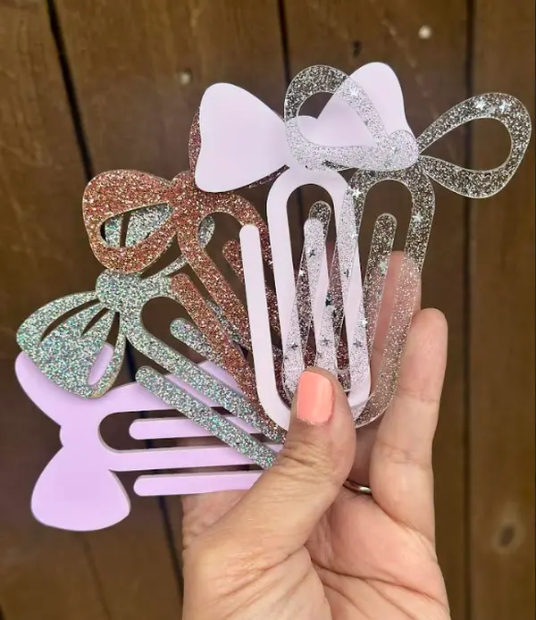 Giant Bow Jumbo Paperclip • Fun Fashionable Bookmark • Big Bow Paperclip • Cute Office Accessory • Planner Clip • Gift for Book Lovers