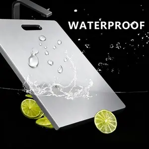 【2026 Upgraded Stainless Steel Chopping Board】 Easy to Clean Kitchen Cutting Boards, Kitchen Accessories, Household Kitchen Gadgetsa，Food-Grade Metal Chopping Boards for Meat Vegetables & Ultrathin & Durable, Portable & Rust-Resistant