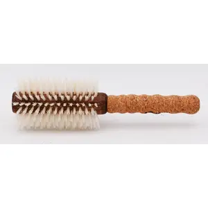 Ibiza Hair Brush -  Boar Bristle Round Hair Brush for Fine or Color Treated Hair - Salon Quality - Heat Resistant 65mm Hair Brush B4