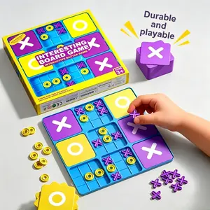 Color Tic-Tac-Toe Board Game, 2-Player Educational Toy for Kids, Enhances Hand-Eye Coordination and Strategic Thinking, Fun Parent-Child Family Game Night Activity, Portable Gift Idea for Christmas, Easter, and Back-to-School